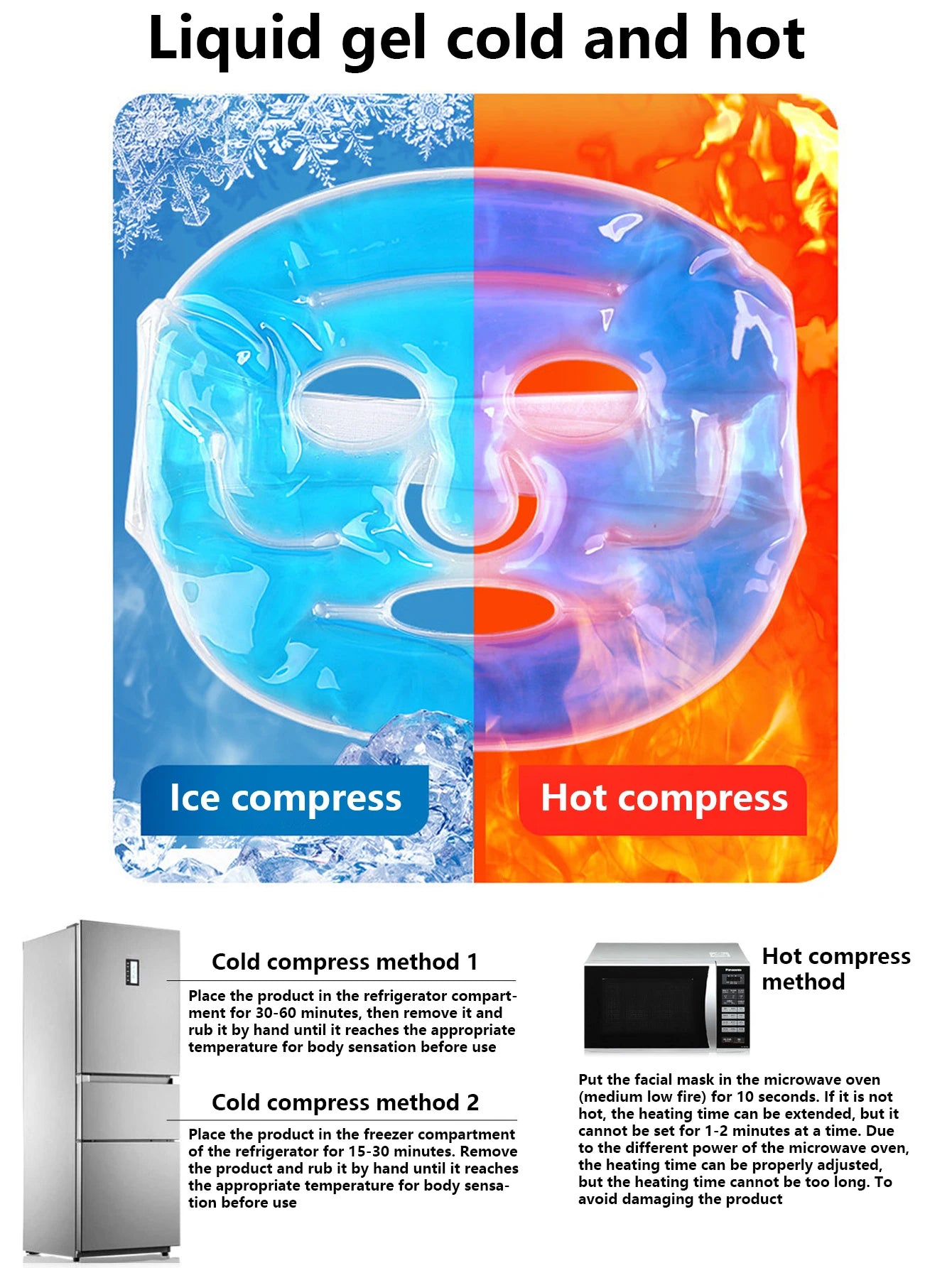 Reusable Hot and Cold Gel Face Mask