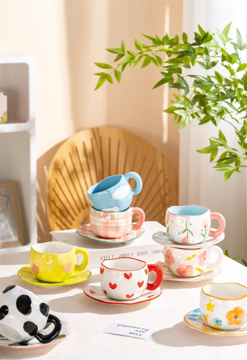 Ceramic Cup and Saucer Set