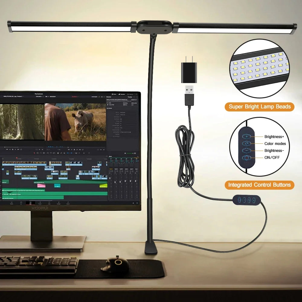 Double Head Desk Lamp