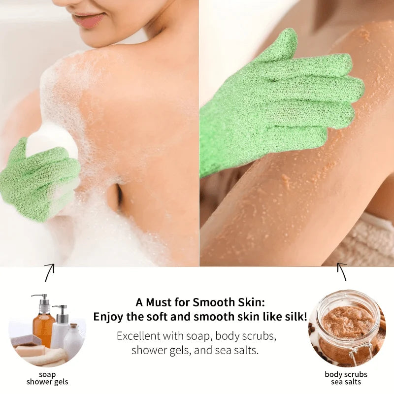 1 pair Colourful Exfoliating Gloves, Bath Gloves For Shower, Double Sided Exfoliating Gloves, For Spa, Massage And Body Scrubs