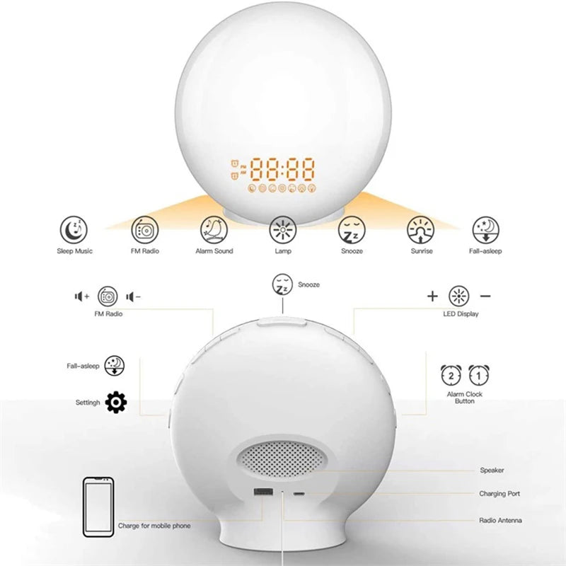 Alarm Clock with Radio and Light