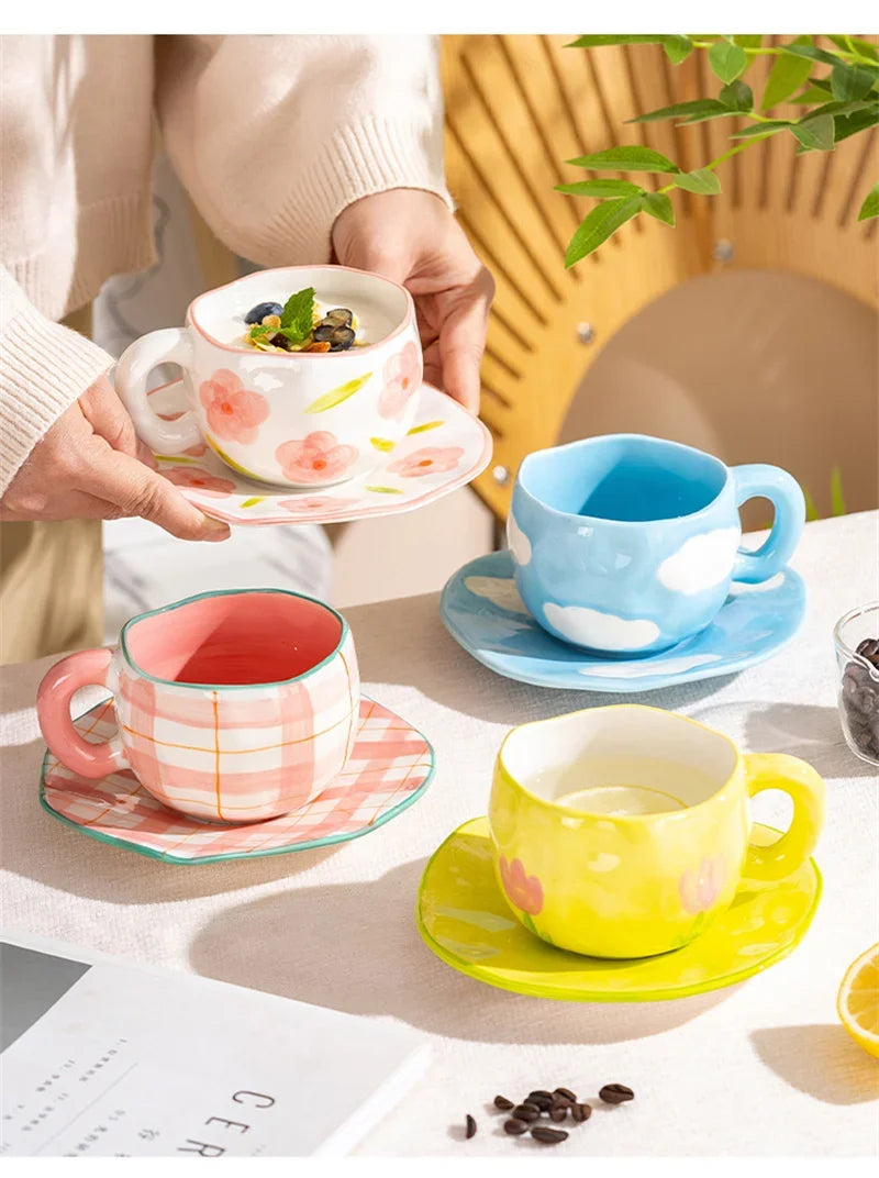 Ceramic Cup and Saucer Set