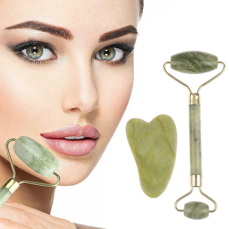Natural Jade Roller and Gua Sha