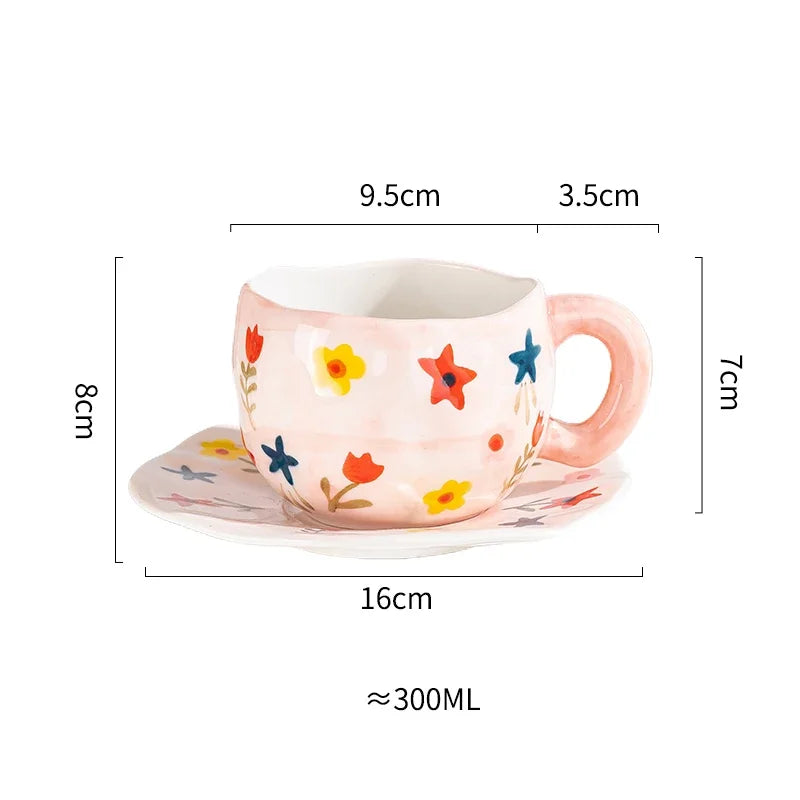 Ceramic Cup and Saucer Set