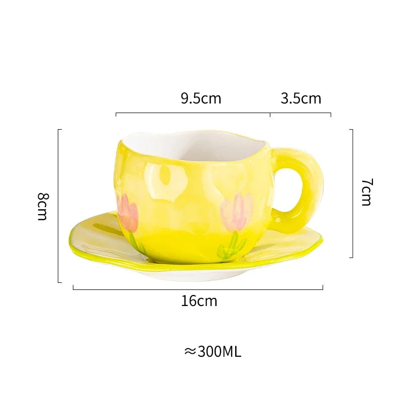 Ceramic Cup and Saucer Set