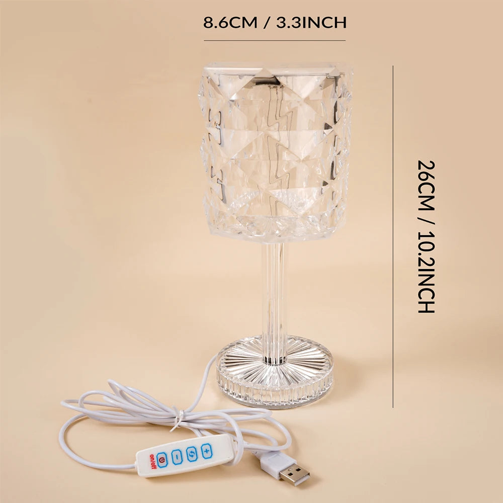 Crystal Diamond Table Lamp