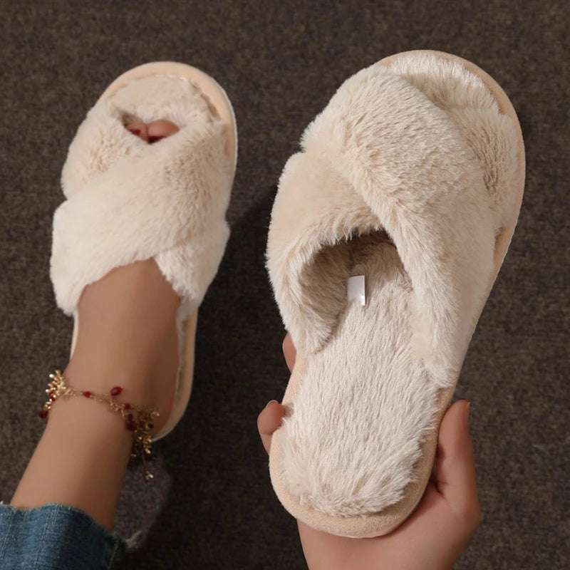Women's Faux Fur House Slippers