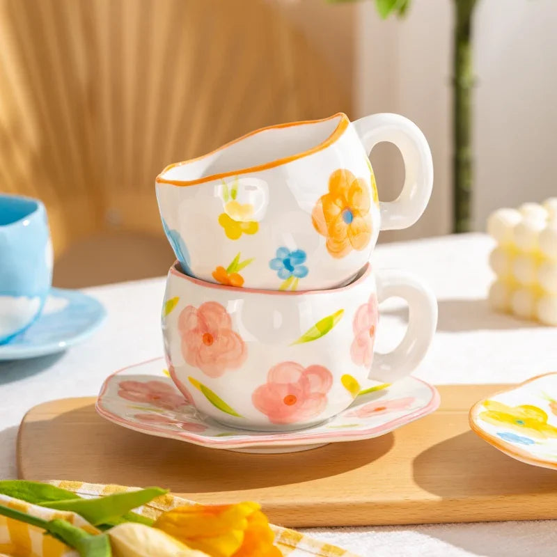 Ceramic Cup and Saucer Set