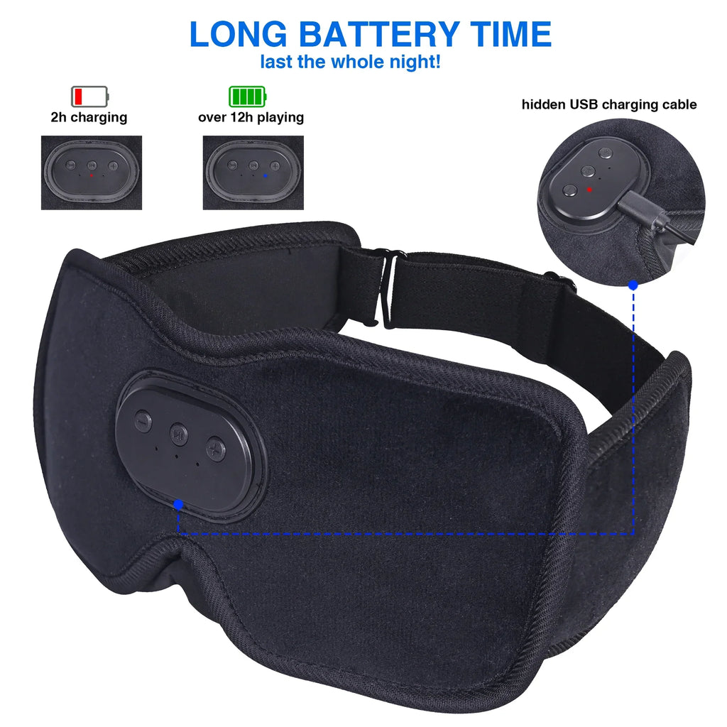3D Bluetooth Sleep Mask with Headphones
