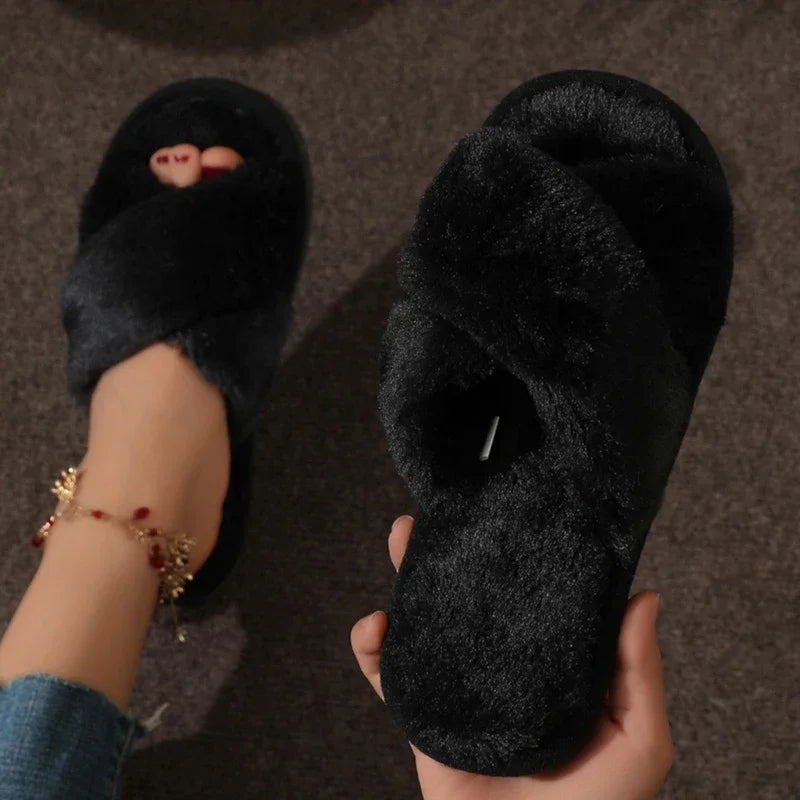 Women's Faux Fur House Slippers