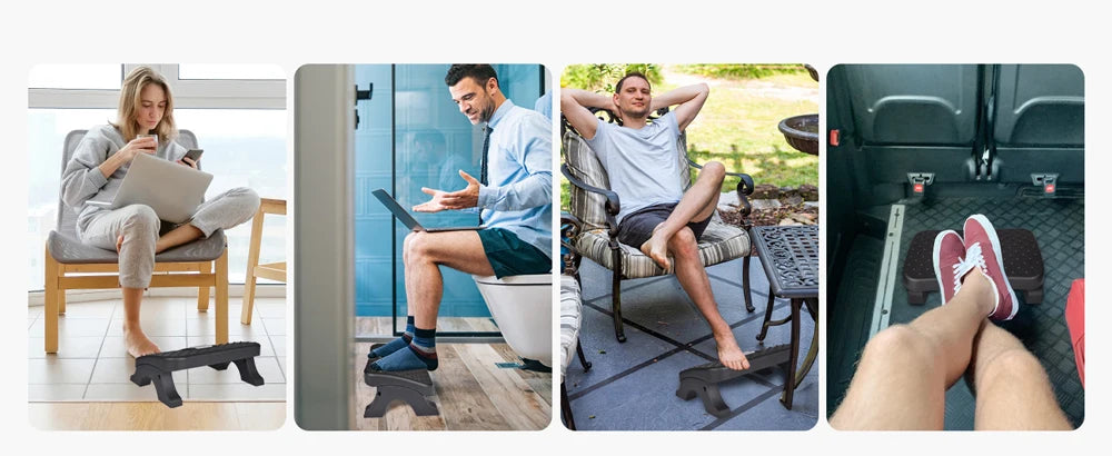 Desk Footrest with Massage Rollers
