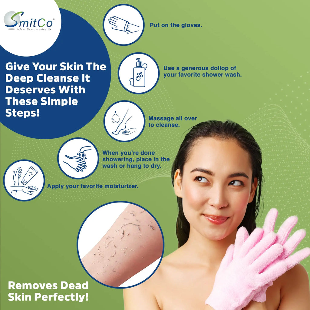 1 pair Colourful Exfoliating Gloves, Bath Gloves For Shower, Double Sided Exfoliating Gloves, For Spa, Massage And Body Scrubs