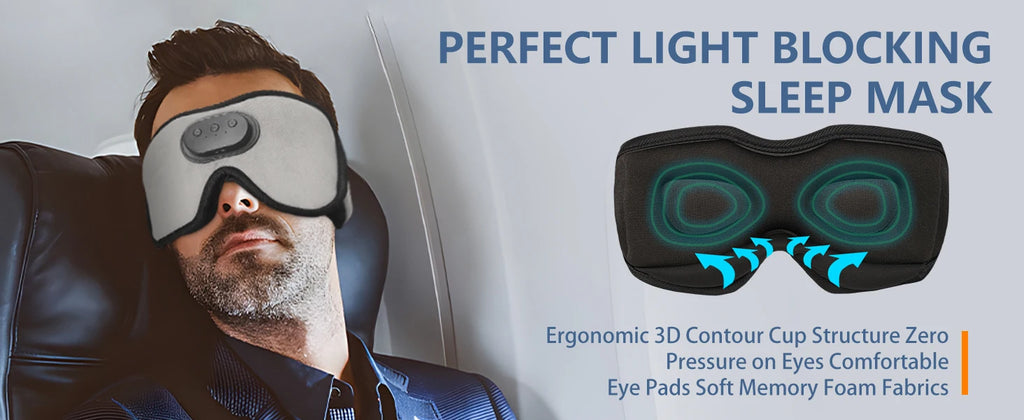 3D Bluetooth Sleep Mask with Headphones