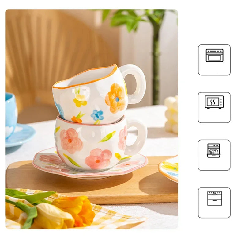 Ceramic Cup and Saucer Set