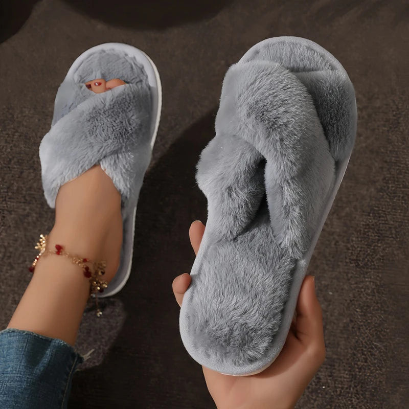 Women's Faux Fur House Slippers
