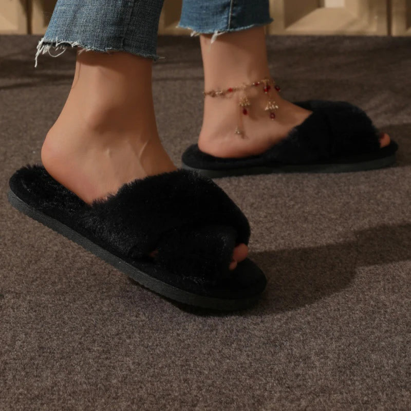 Women's Faux Fur House Slippers
