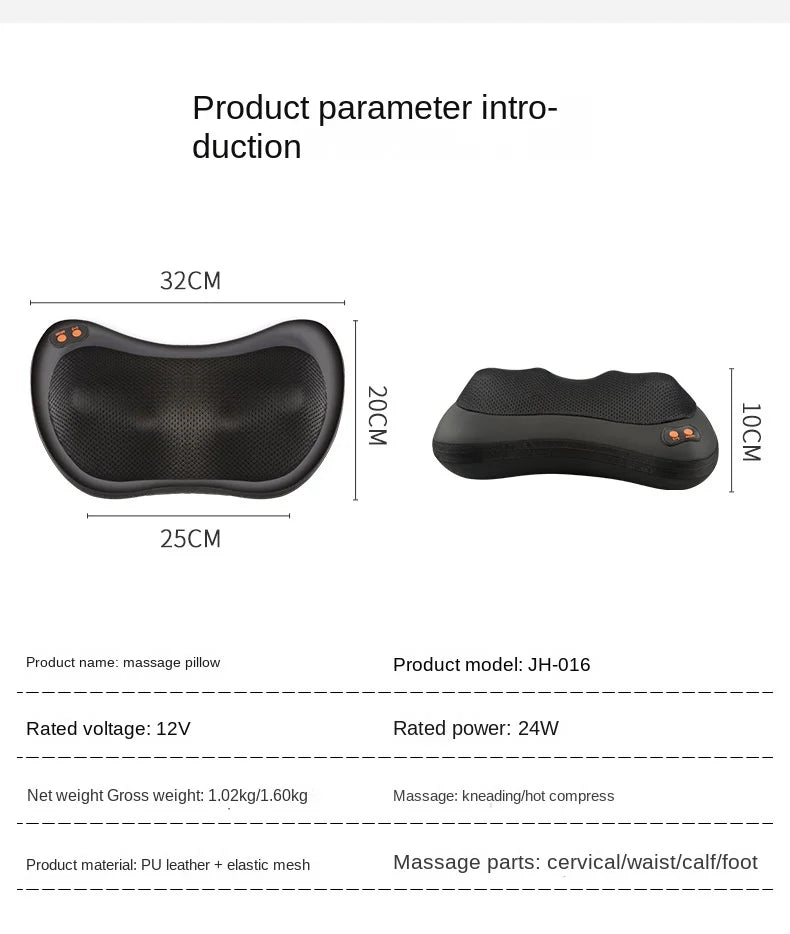 Neck and Back Massage Pillow