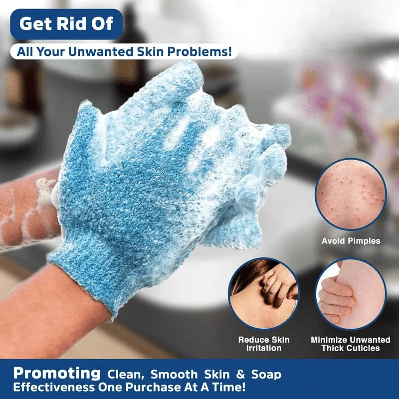 1 pair Colourful Exfoliating Gloves, Bath Gloves For Shower, Double Sided Exfoliating Gloves, For Spa, Massage And Body Scrubs