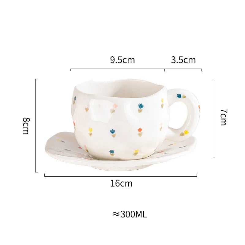 Ceramic Cup and Saucer Set