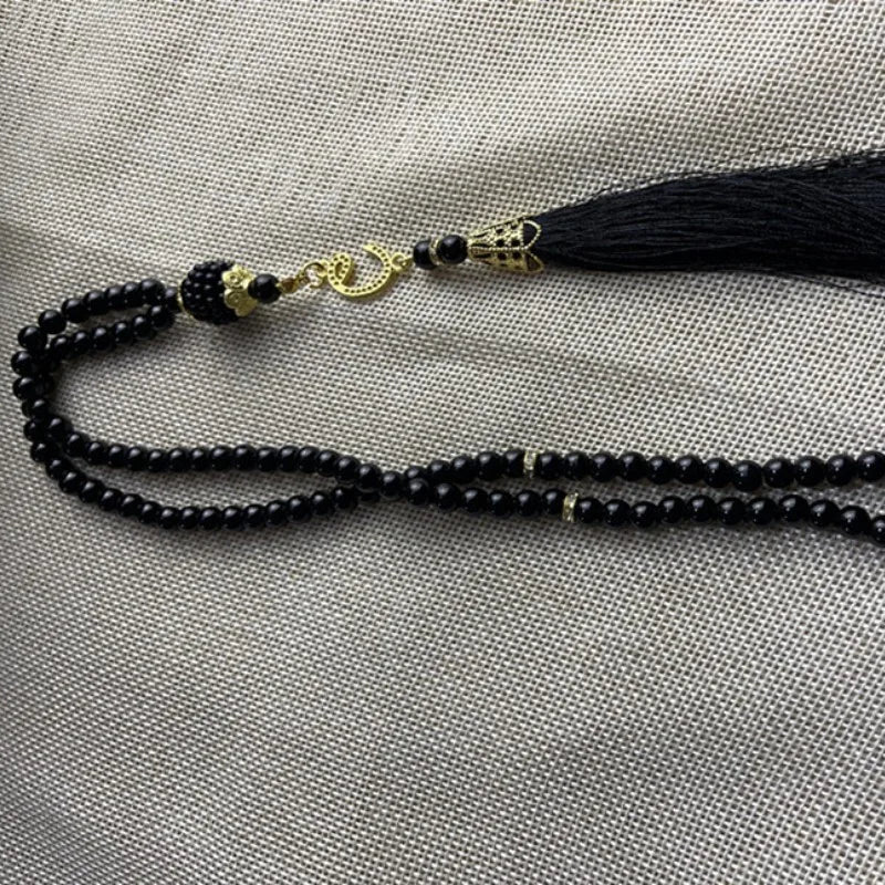 6mm 99 Islamic Rosary Beads Bracelet Muslim Glass Imitation Pearl Bracelet Chanting Prayers Women's Jewelry Accessories Gift