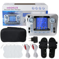 MEDILIX electronic pulse massager with accessories on a white background