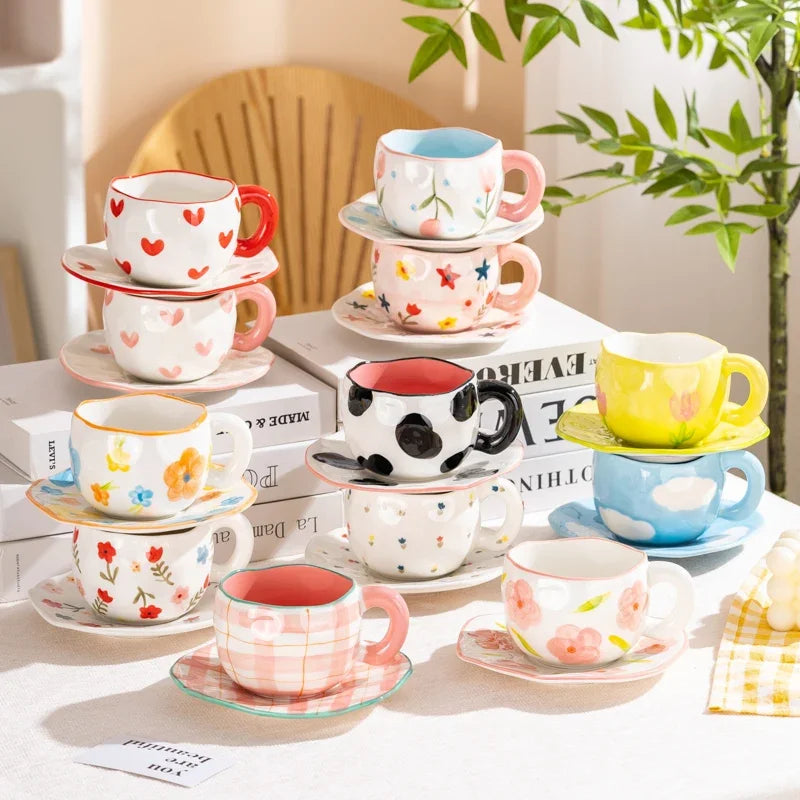 Ceramic Cup and Saucer Set
