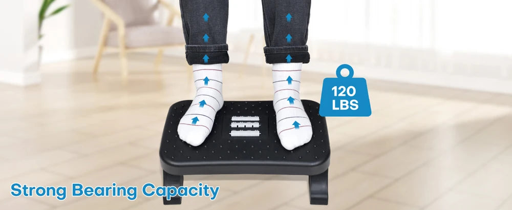 Desk Footrest with Massage Rollers