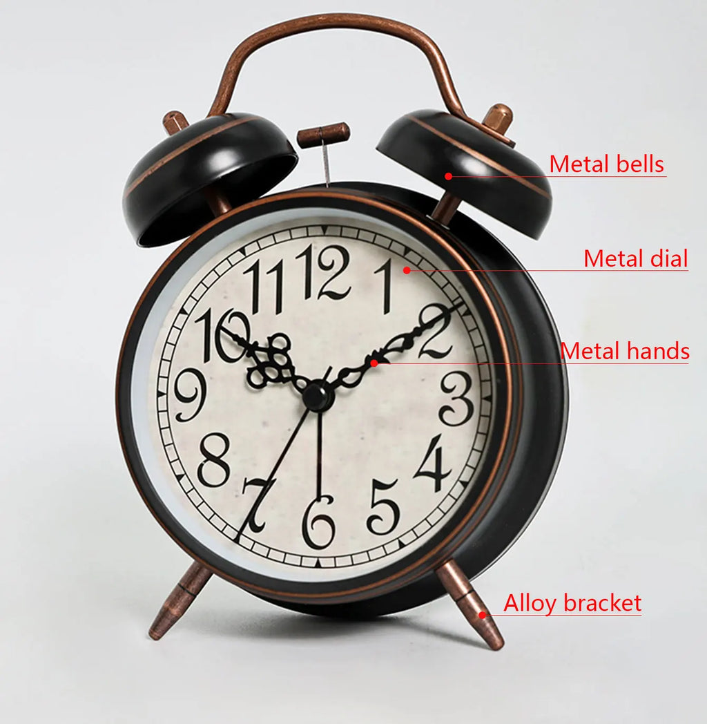 Vintage Metal Alarm Clock