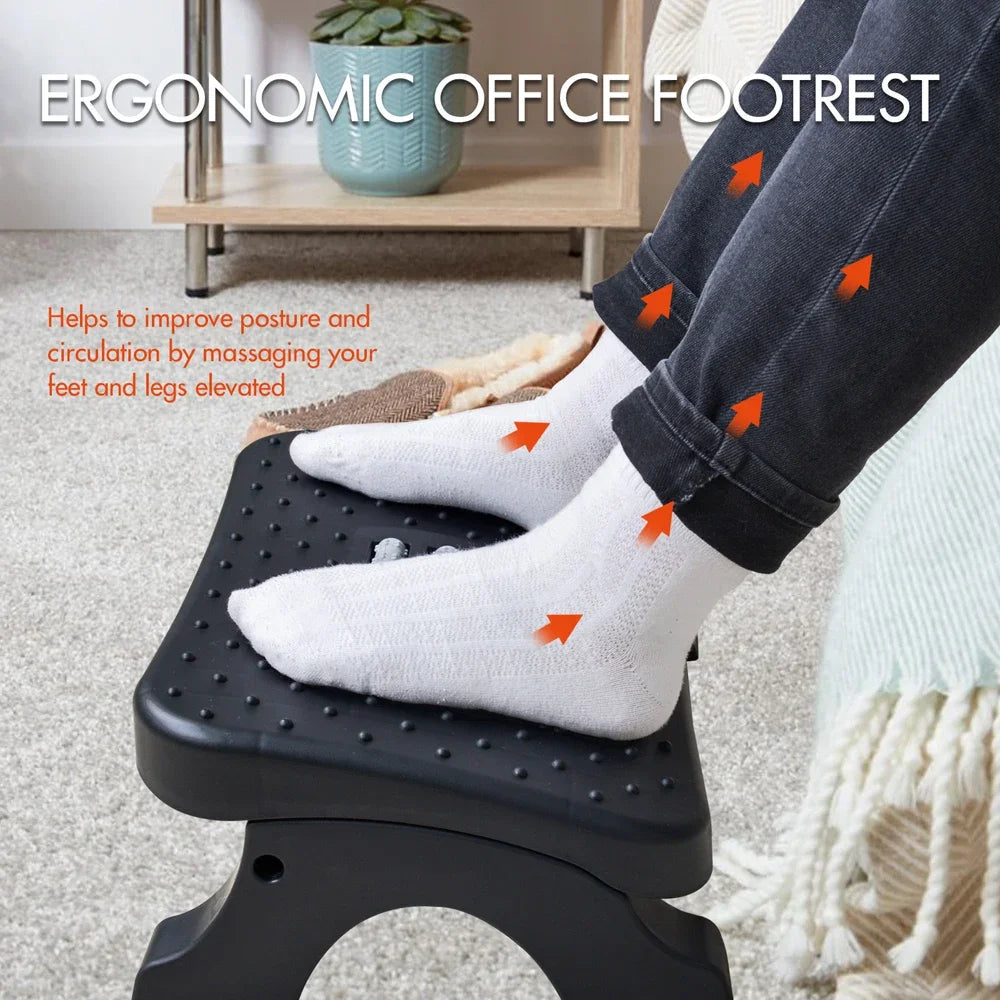 Desk Footrest with Massage Rollers