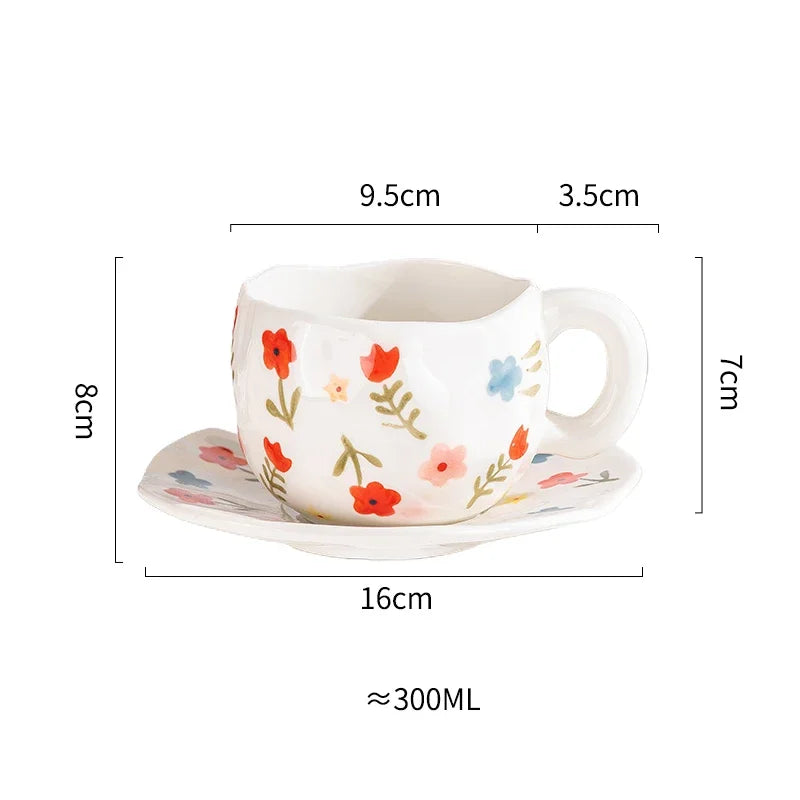 Ceramic Cup and Saucer Set