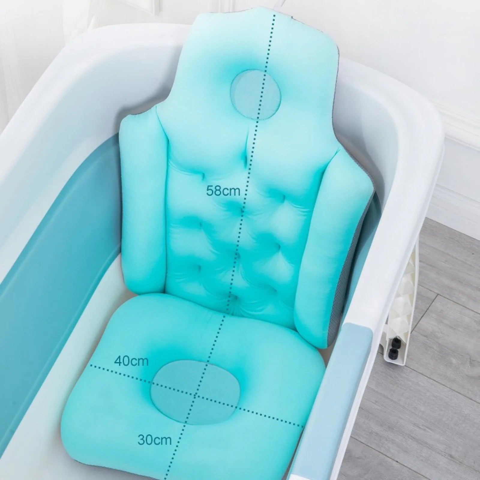 Adult Bath Pillow Full Body Spa Bathtub Cushion Bathing Pad Neck Back Relax Full Body Spa Head Rest Pillow Anti-slip Cushioned