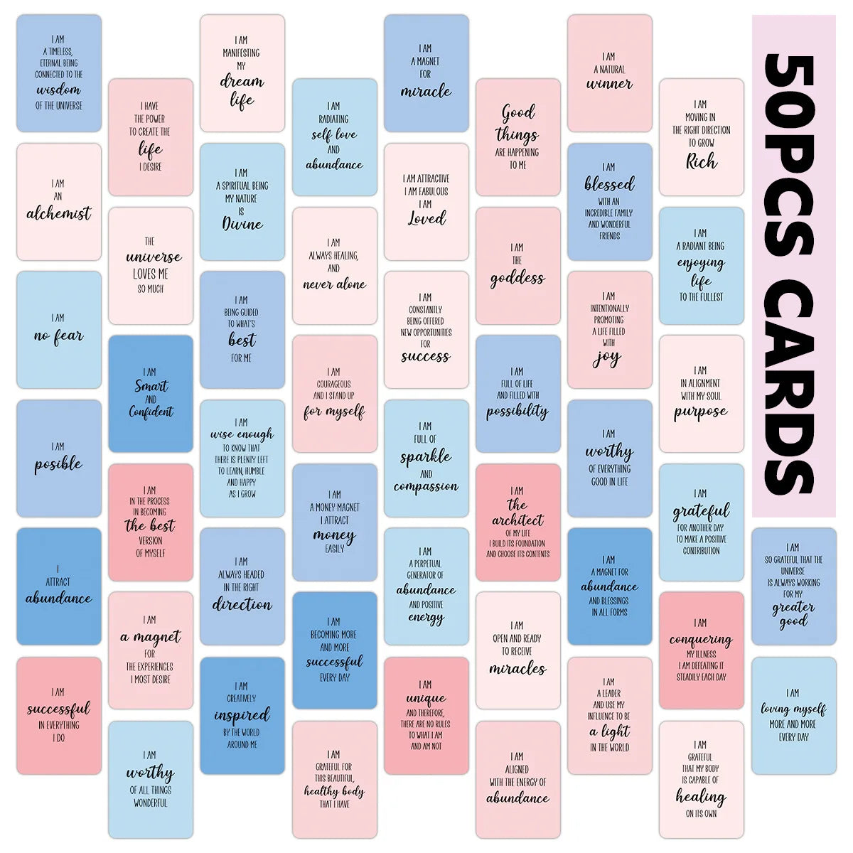 50 Positive Affirmation Cards