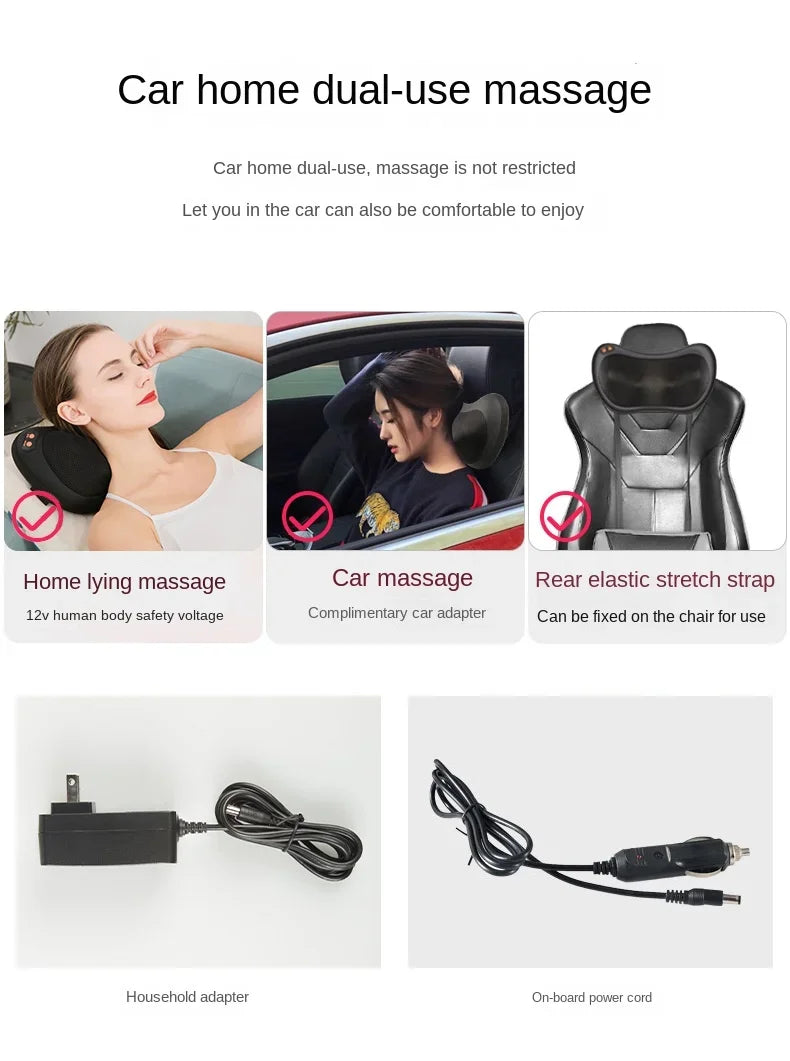 Neck and Back Massage Pillow