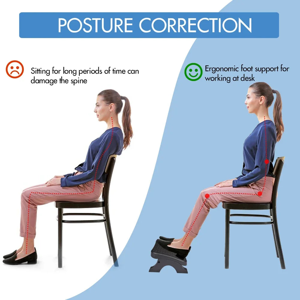 Desk Footrest with Massage Rollers
