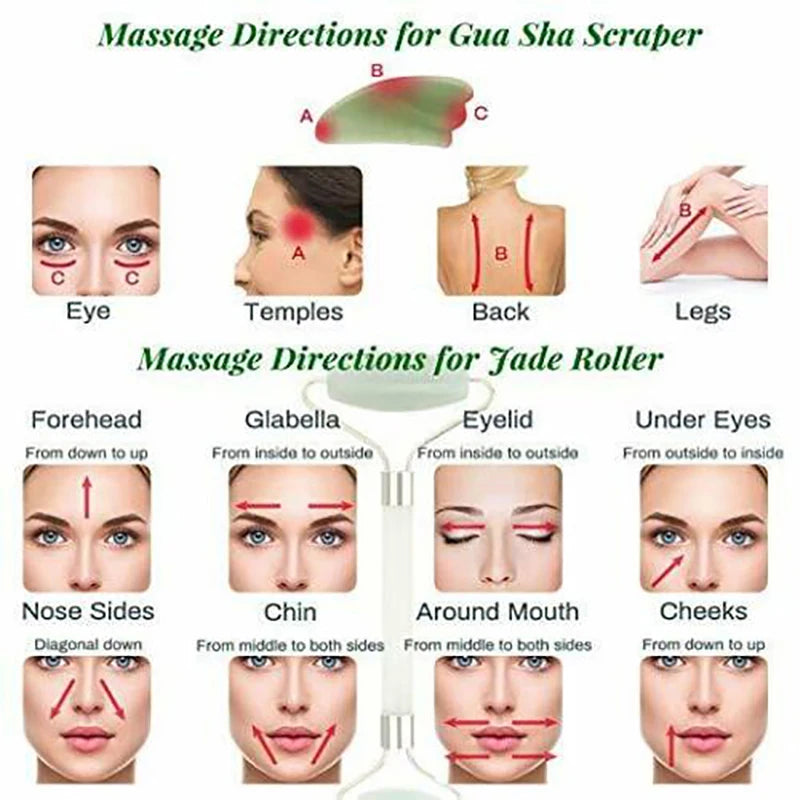 Natural Jade Roller and Gua Sha