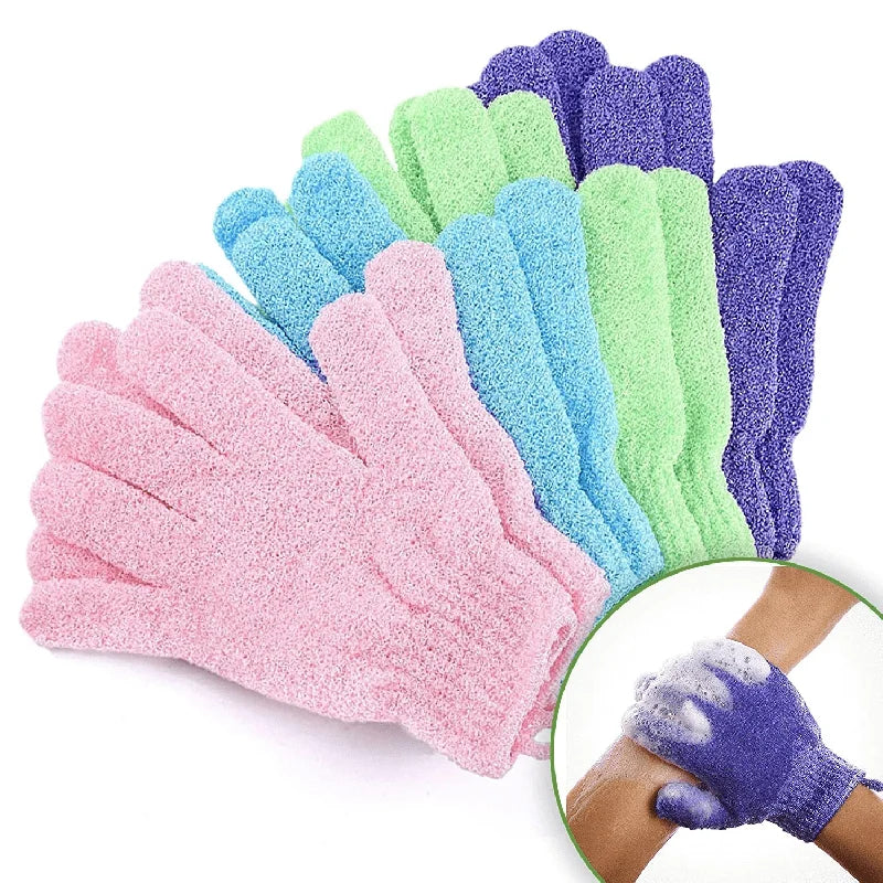 1 pair Colourful Exfoliating Gloves, Bath Gloves For Shower, Double Sided Exfoliating Gloves, For Spa, Massage And Body Scrubs
