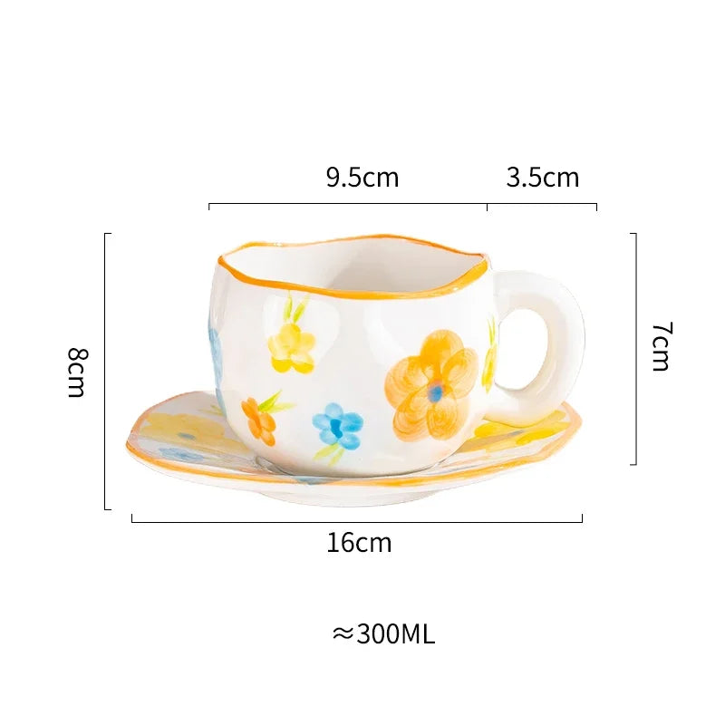 Ceramic Cup and Saucer Set