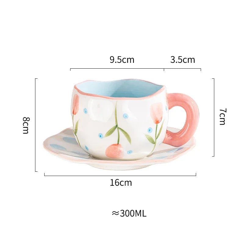 Ceramic Cup and Saucer Set