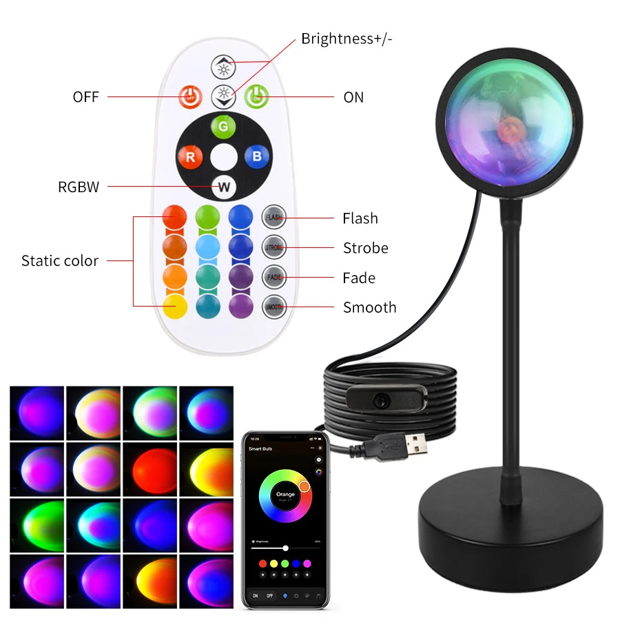 Smart Sunset Projection Lamp